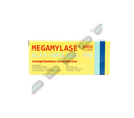 MEGAMYLASE 3000iu x 24 COMPRIMIDOS