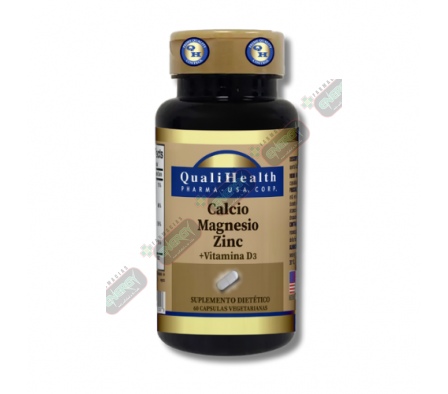 QUALIHEALTH CALCIO MAG. ZINC VITAMIN D3 X 60CAPS