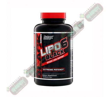 LIPO 6 BLACK x 120 CAPS 264 /533/356/388 NUTREX