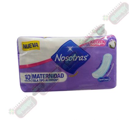 NOSOTRAS  MATERNIDAD TOALLAS X 10 UNI - 2010