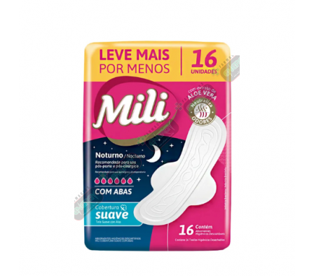 MILI TOH. HIGIENICAS NOCTURNA C/ALAS X 16 UNI-3880