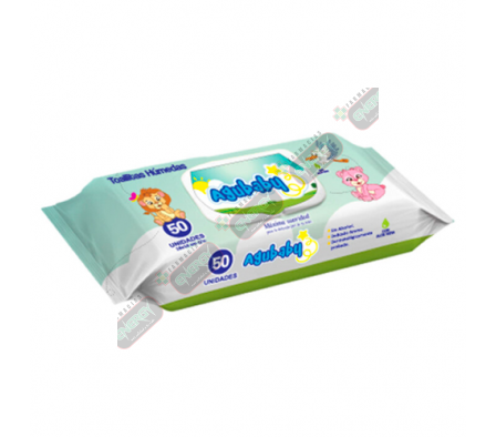 AGUBABY TOALLITA HUM. C/TAPA X 50 UNIDADES - 0330