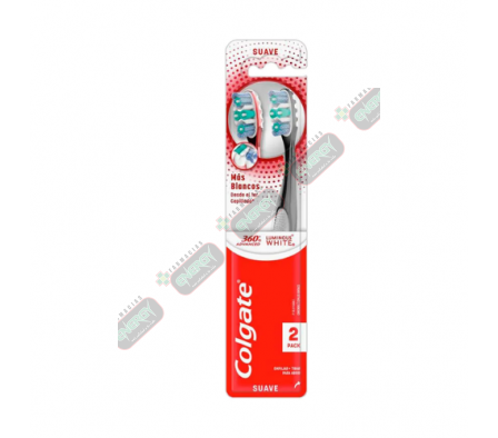 COLGATE CEPILLO DENTAL 360 ADV WHITE PAQ 2-7048