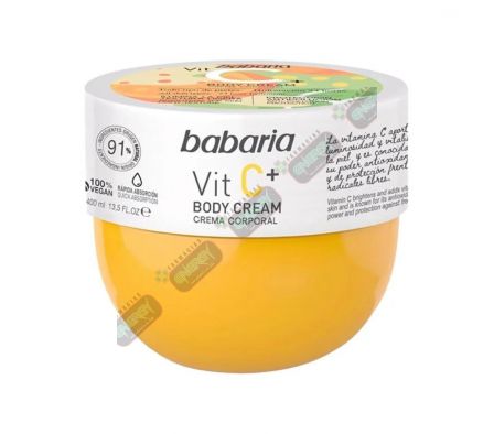 BABARIA BODY CREAM VIT C TODO TIPO DE PIELES- 0342