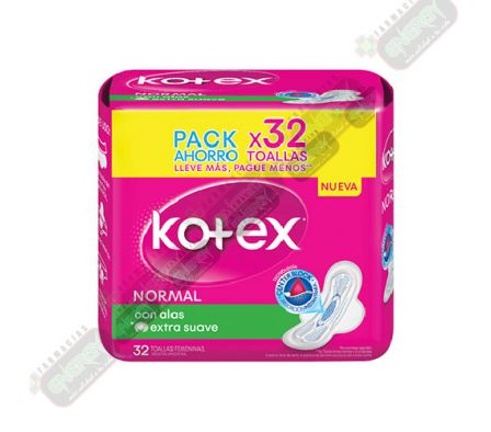 KOTEX TOALLITAS NORMAL C/ ALAS 12X32 - 0835