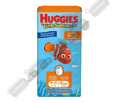 HUGGIES PAN LIT SWIMMERS M  X 10UNID - 1088