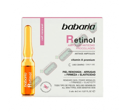 BABARIA AMPOLLAS RETINOL ANTIEDAD X 5 UNID - 0427
