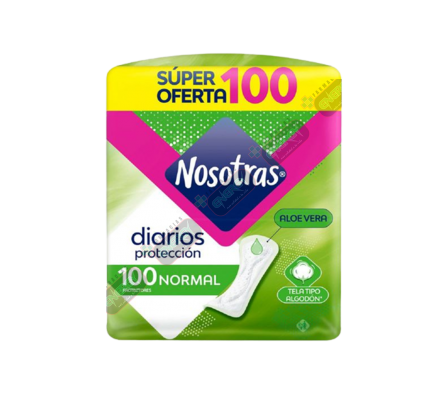 NOSOTRAS DIARIOS PROTECC NORMAL X 100UN ALOE- 1530