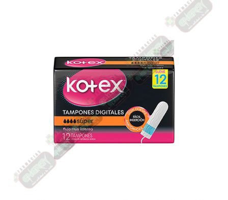 KOTEX TAMPONES DIGITALES SUPER X 12 UNID - 8058