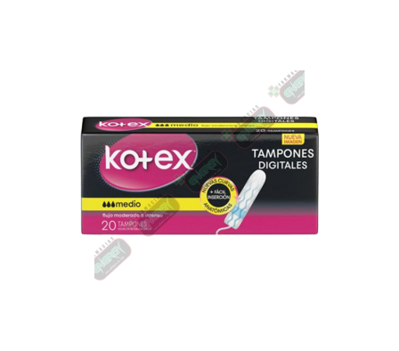 KOTEX TAMPONES DIG MEDIO X 20 - 3966