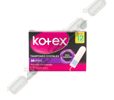 KOTEX TAMPONES DIG MINI X 12 UNID-1597
