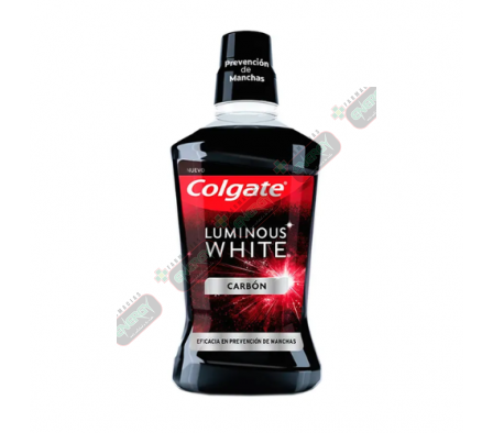 COLGATE BUCAL LUMINOUS WHITE CARBO 500ML -6983