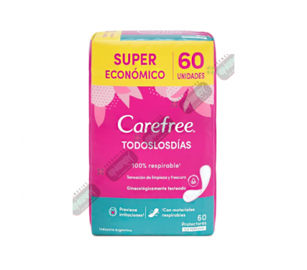 CAREFREE TODOS LOS DIAS SIN PERFUME X 60 UNI -2837