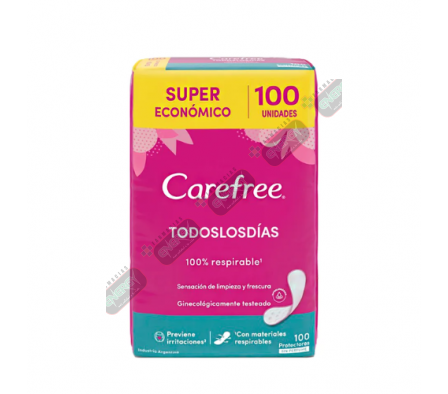 CAREFREE TODOS LOS DIAS SIN PERFUME X 100UNI -2844