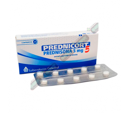 PREDNICORT 5MG CAJA X 20 COMPRIMIDOS - 3985