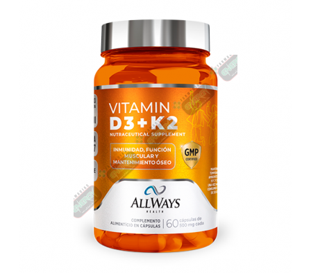 ALWAYS VITAMIN D3+K2 500MG FRASCO X 60 CAPS-7192