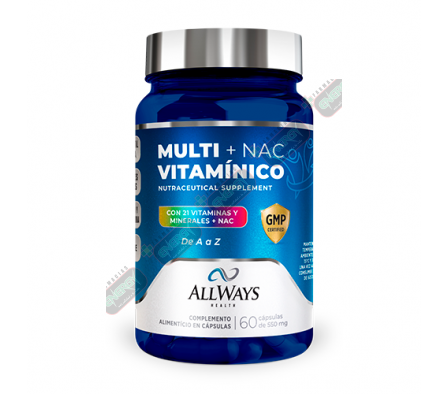 ALLWAYS MULTIVITAMIN+NAC 550MG FRASCO X 60CPS-6386