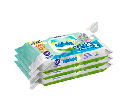 AGUBABY PACK X 3 TOHALLITA HUMEDA X 50 UNID - 4222