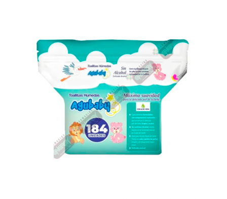 AGUBABY TOALLITA HUMEDA X 184 UNI - 4611