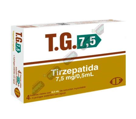 T.G 7,5 MG CAJA X 4 FRASCOS 0,5ML+4 JERINGAS- 9547