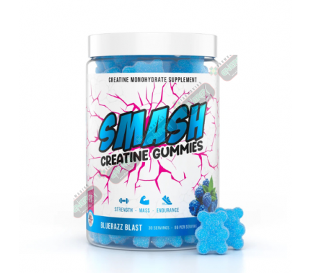 SMASH CREATINE GUMMIEZ BLUERAZZ X 120 GUMMIES 