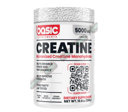 BASIC CREATINE UNFLAVOURED X 60 SERV-300G