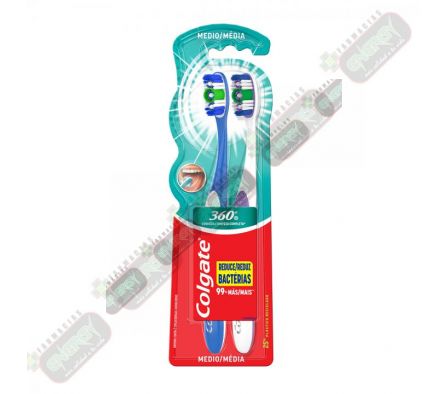COLGATE CEPILLO 360° MEDIO 2 X 1  - 6191