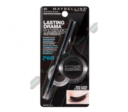 MAYBELLINE EYE STUDIO GEL LINER BLACK - 0186